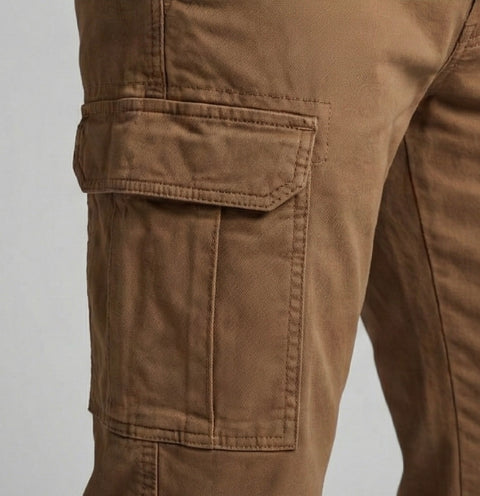 Essential Straight Fit Cargo – Mocha Brown