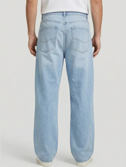 Classic Baggy Denim Jeans – Light Sky Wash
