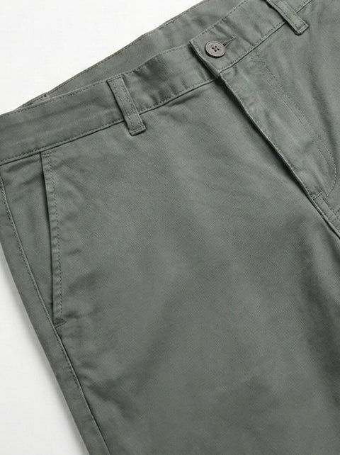 Slim Fit Cotton Chinos – Sage Green