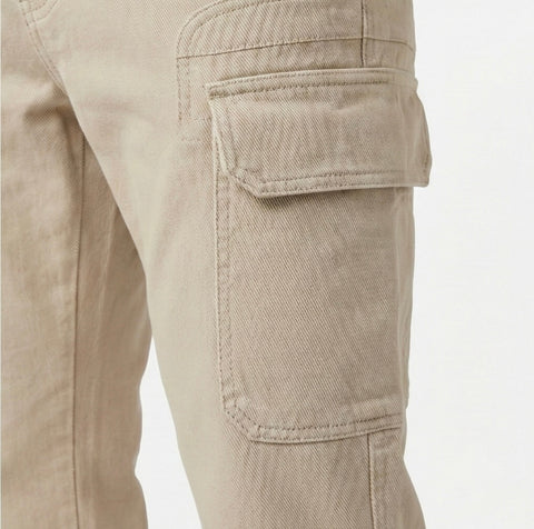 Precision Zip Straight Fit Cargo – Desert Beige