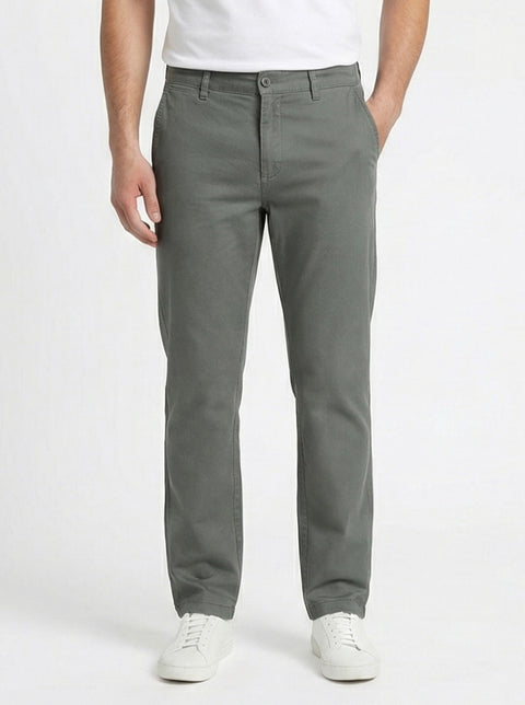 Slim Fit Cotton Chinos – Sage Green