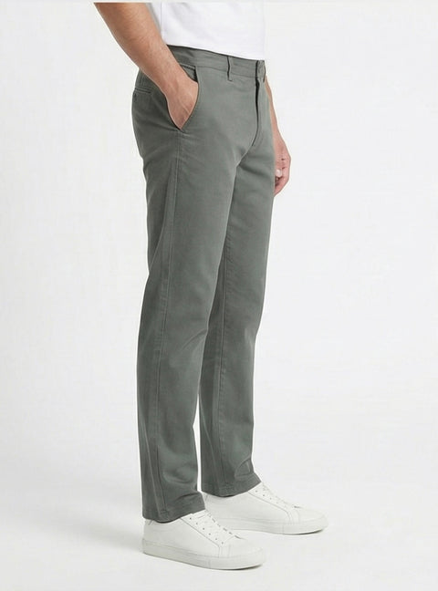 Slim Fit Cotton Chinos – Sage Green