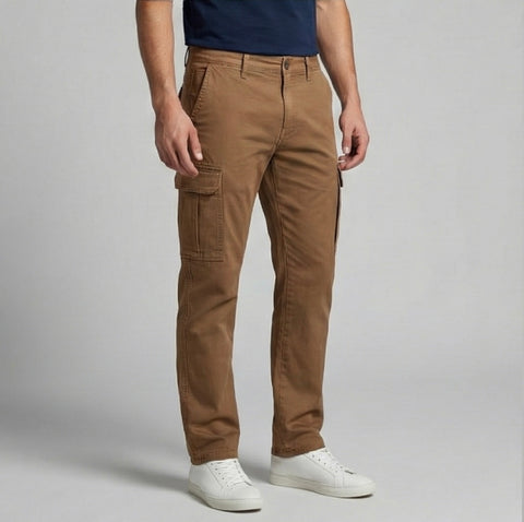Essential Straight Fit Cargo – Mocha Brown